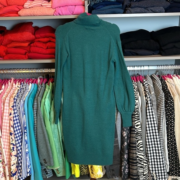 J Crew 30% wool green sweater dress size XXS NWT - Picture 3 of 3
